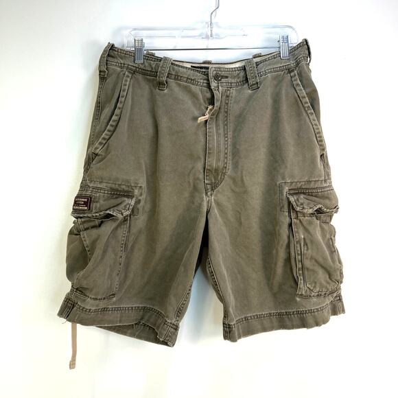 Khaki Abercrombie Bermuda Shorts Abercrombie Fitch Vintage